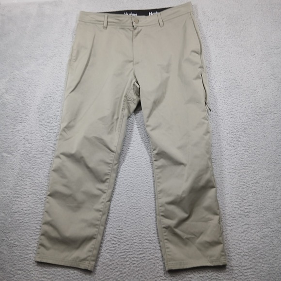 Hurley Men's Jet Set Tech Pants Khaki Beige Stretch Size 38x29 - Picture 1 of 7